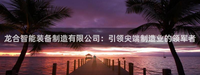 彩神怎么样可以提现：龙合智能装备制造有限公司：引领尖端制造业