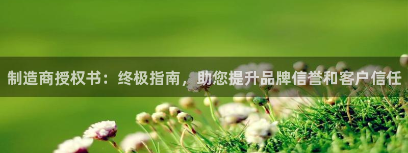 有谁知道彩神争霸的网址：制造商授权书：终极指南，助您提升品牌