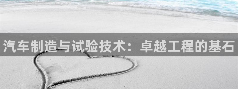 彩神viii下载安卓：汽车制造与试验技术：卓越工程的基石