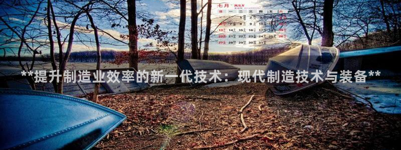 彩神vl官网：**提升制造业效率的新一代技术：现代制造技术与装备**
