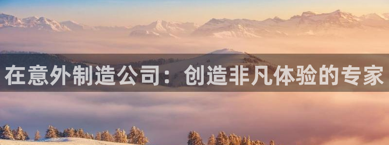 新版彩神v8登录教程：在意外制造公司：创造非凡体验的专家