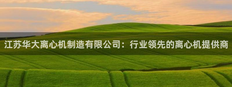 彩神vll购彩大厅：江苏华大离心机制造有限公司：行业领先的离心机提供商