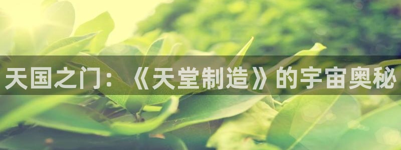 彩神官方网站登录是多少：天国之门：《天堂制造》的宇宙奥秘
