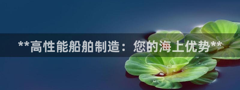 彩神网官网登录：**高性能船舶制造：您的海上优势**
