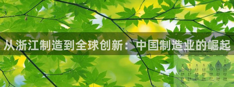 彩神大发三期计划网站：从浙江制造到全球创新：中国制造业的崛起