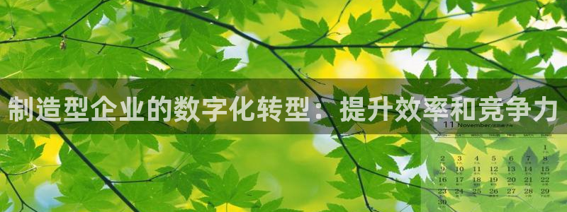 彩神v争霸有限公司：制造型企业的数字化转型：提升效率和竞争力