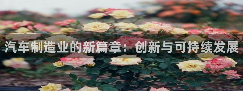 彩神VII购彩中心：汽车制造业的新篇章：创新与可持续发展