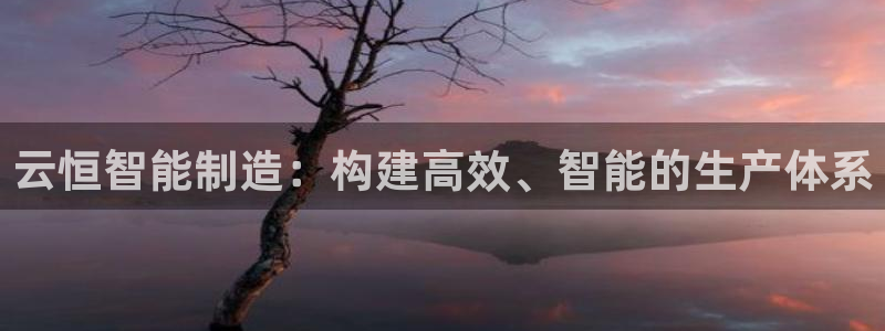 彩神v：云恒智能制造：构建高效、智能的生产体系