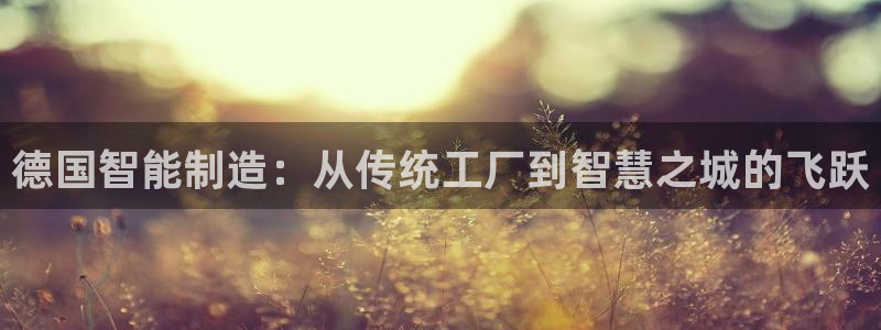 天天赢彩神：德国智能制造：从传统工厂到智慧之城的飞跃
